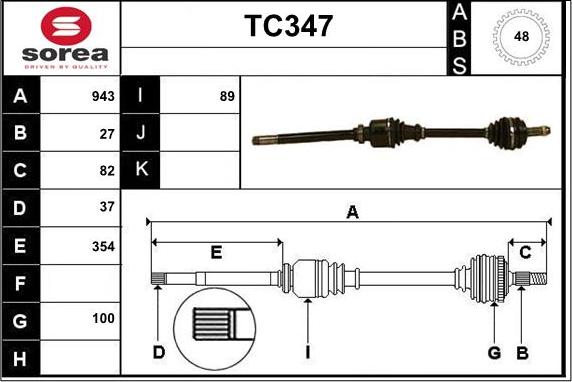 Sera TC347 - Sürücü mili furqanavto.az