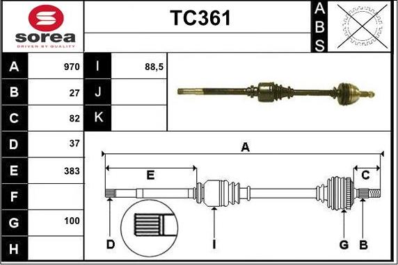 Sera TC361 - Sürücü mili furqanavto.az