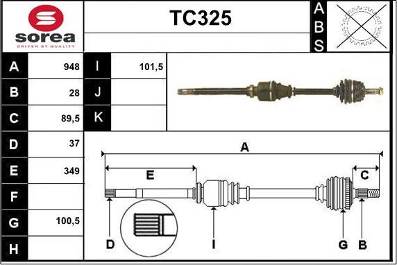 Sera TC325 - Sürücü mili furqanavto.az