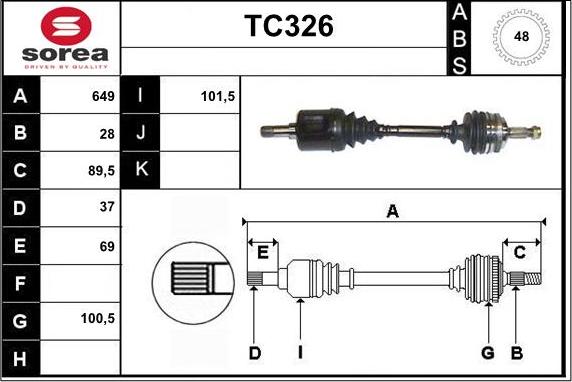 Sera TC326 - Sürücü mili furqanavto.az