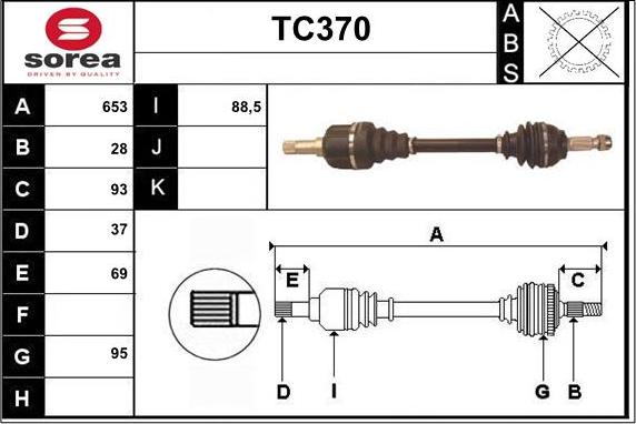 Sera TC370 - Sürücü mili furqanavto.az