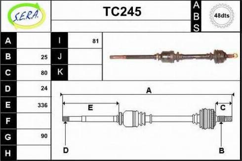 Sera TC245 - Sürücü mili furqanavto.az