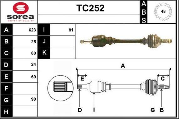 Sera TC252 - Sürücü mili furqanavto.az