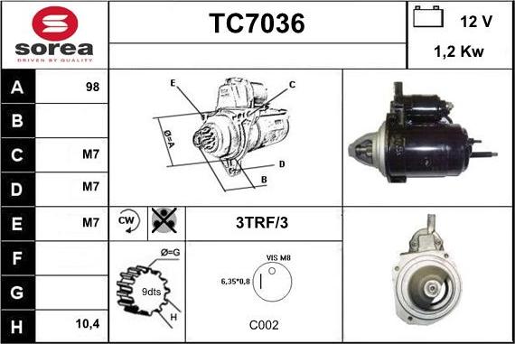 Sera TC7036 - Başlanğıc furqanavto.az