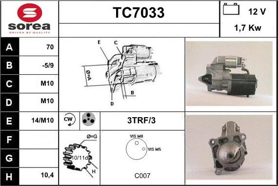 Sera TC7033 - Başlanğıc furqanavto.az