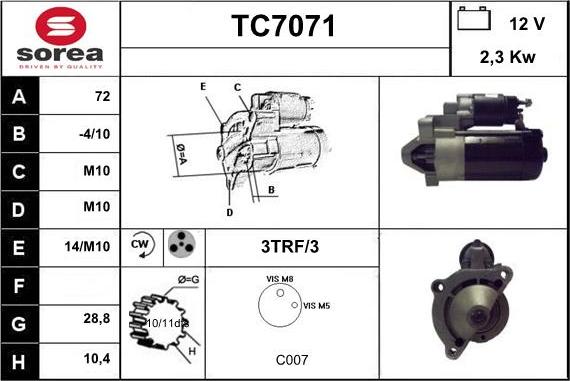 Sera TC7071 - Başlanğıc furqanavto.az