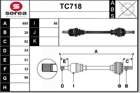 Sera TC718 - Sürücü mili furqanavto.az