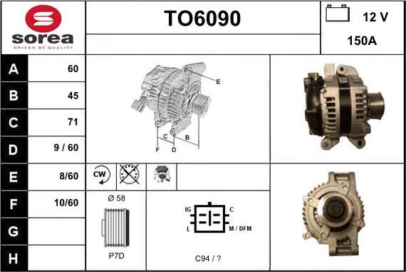 Sera TO6090 - Alternator furqanavto.az