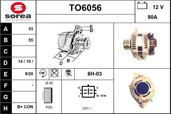 Sera TO6056 - Alternator furqanavto.az