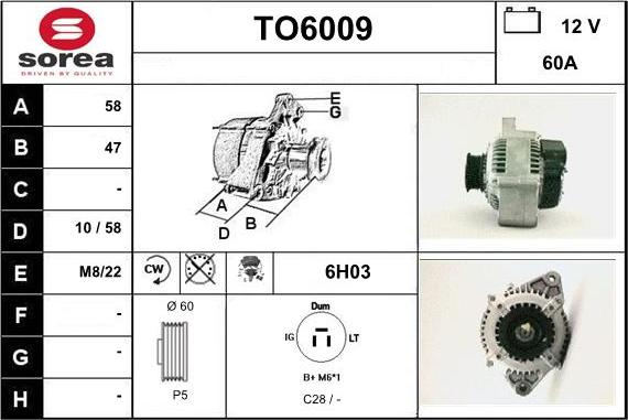 Sera TO6009 - Alternator furqanavto.az