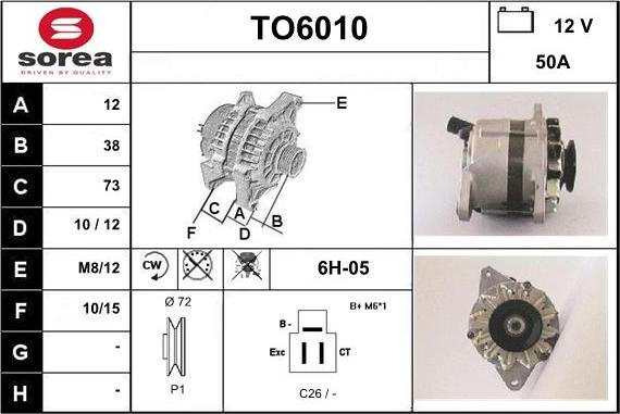 Sera TO6010 - Alternator furqanavto.az