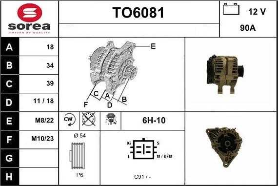 Sera TO6081 - Alternator furqanavto.az