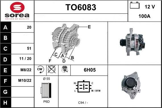 Sera TO6083 - Alternator furqanavto.az