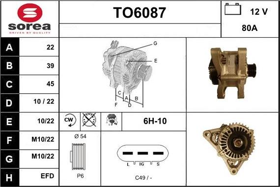 Sera TO6087 - Alternator furqanavto.az