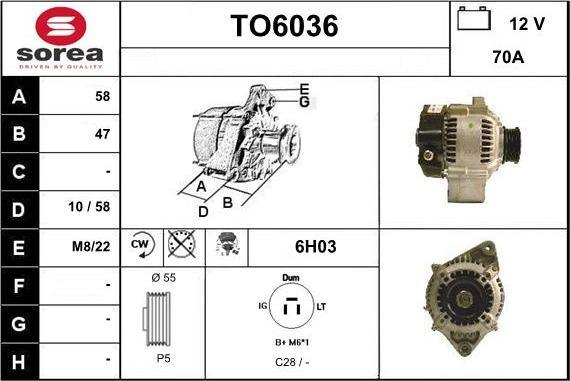 Sera TO6036 - Alternator furqanavto.az