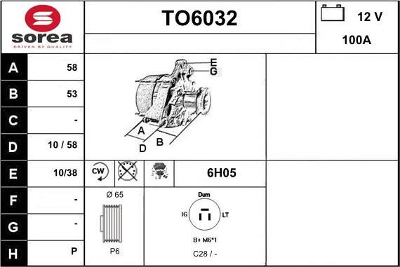 Sera TO6032 - Alternator furqanavto.az