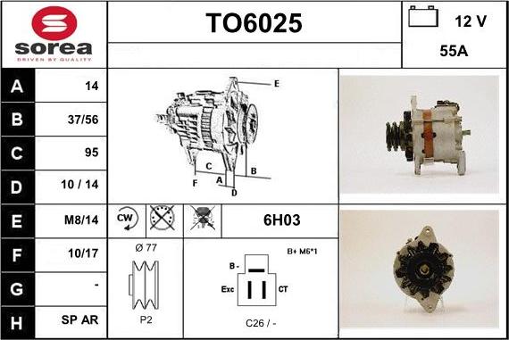 Sera TO6025 - Alternator furqanavto.az