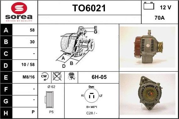 Sera TO6021 - Alternator furqanavto.az