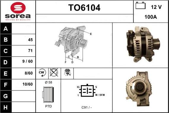 Sera TO6104 - Alternator furqanavto.az