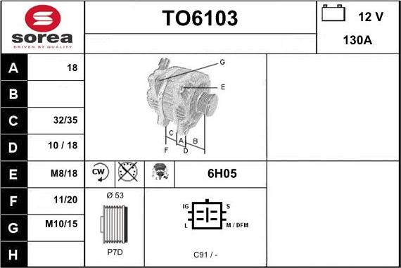 Sera TO6103 - Alternator furqanavto.az