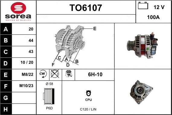 Sera TO6107 - Alternator furqanavto.az