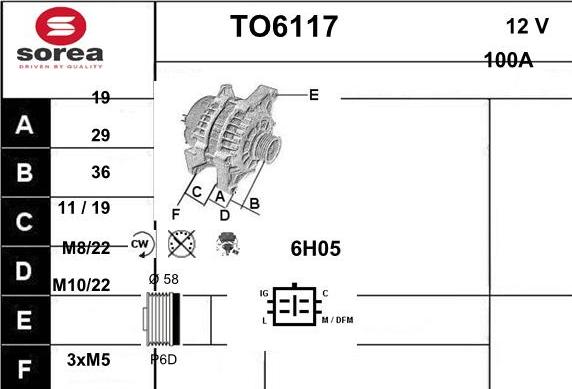 Sera TO6117 - Alternator furqanavto.az