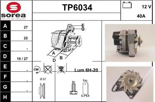 Sera TP6034 - Alternator furqanavto.az