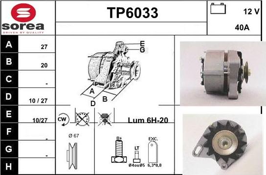 Sera TP6033 - Alternator furqanavto.az