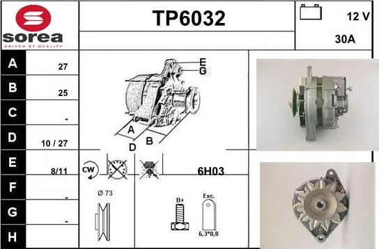 Sera TP6032 - Alternator furqanavto.az