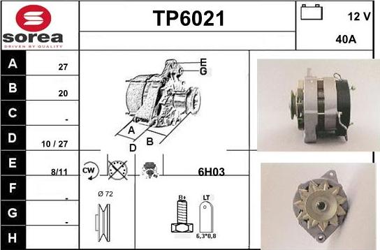 Sera TP6021 - Alternator furqanavto.az