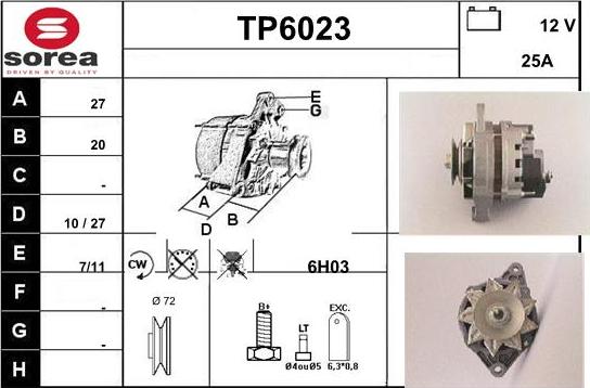 Sera TP6023 - Alternator furqanavto.az