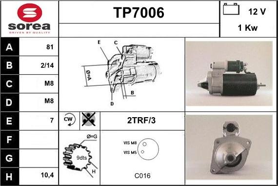 Sera TP7006 - Başlanğıc furqanavto.az