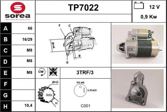 Sera TP7022 - Başlanğıc furqanavto.az