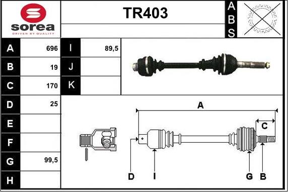 Sera TR403 - Sürücü mili furqanavto.az