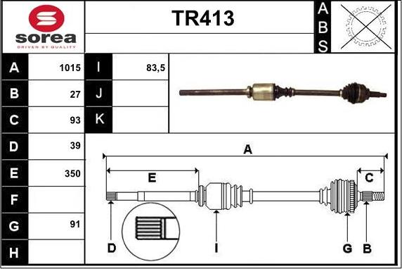 Sera TR413 - Sürücü mili furqanavto.az