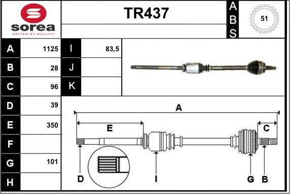 Sera TR437 - Sürücü mili furqanavto.az