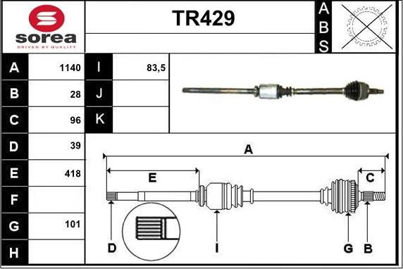 Sera TR429 - Sürücü mili furqanavto.az