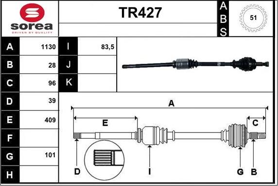 Sera TR427 - Sürücü mili furqanavto.az