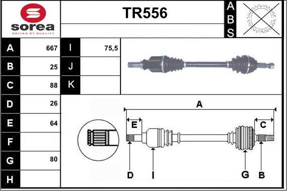 Sera TR556 - Sürücü mili furqanavto.az