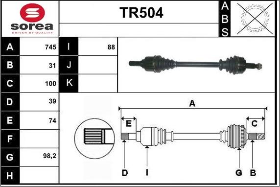 Sera TR504 - Sürücü mili furqanavto.az