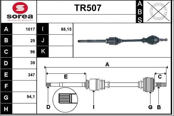 Sera TR507 - Sürücü mili furqanavto.az