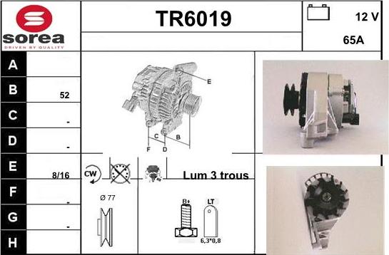 Sera TR6019 - Alternator furqanavto.az