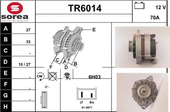 Sera TR6014 - Alternator furqanavto.az