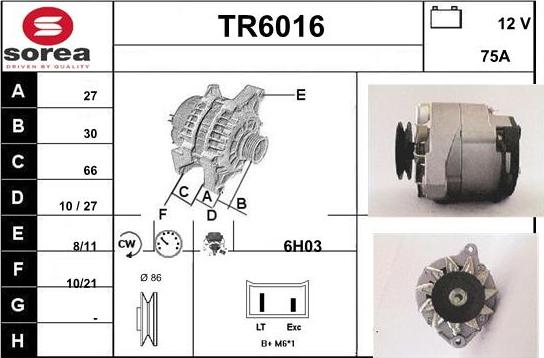 Sera TR6016 - Alternator furqanavto.az