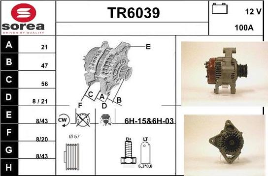 Sera TR6039 - Alternator furqanavto.az