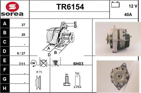 Sera TR6154 - Alternator furqanavto.az