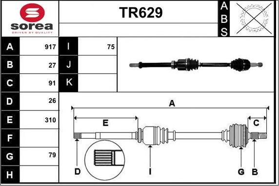 Sera TR629 - Sürücü mili furqanavto.az