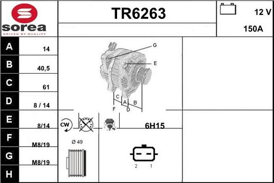 Sera TR6263 - Alternator furqanavto.az