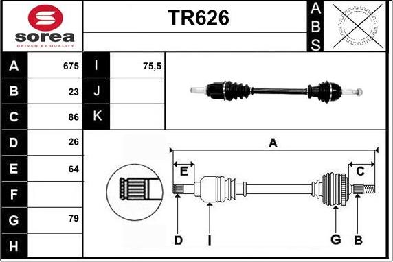 Sera TR626 - Sürücü mili furqanavto.az