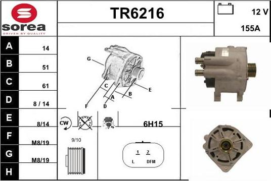 Sera TR6216 - Alternator furqanavto.az